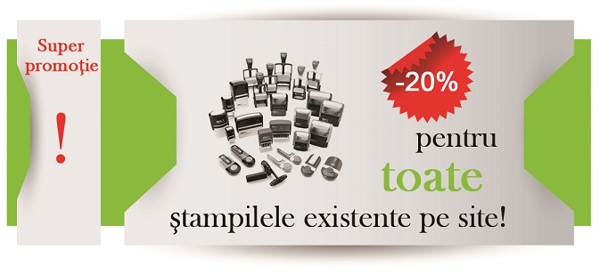 Reducere de 20% la toata gama de stampile Colop si Eos! Nu rata promotia Total Office& Stamp!