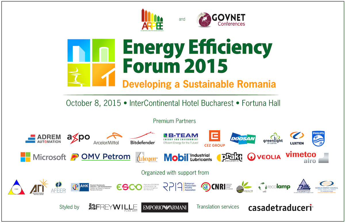 B-Team Energy and Environment – Partener in cadrul „Romanian Energy Efficiency Forum 2015”