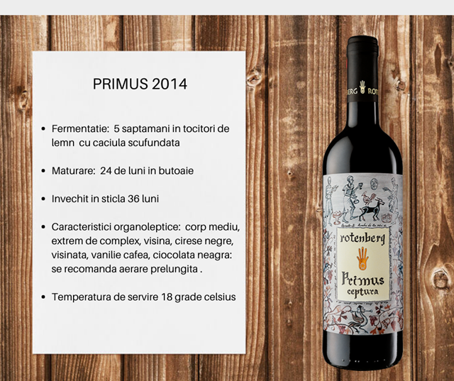 (P) Vinul Primus 2014 @Crama Rotenberg – premiat la TasteVin 2020